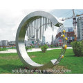 Große moderne Gartendekoration Edelstahl Skulptur Qualität Urban Statue